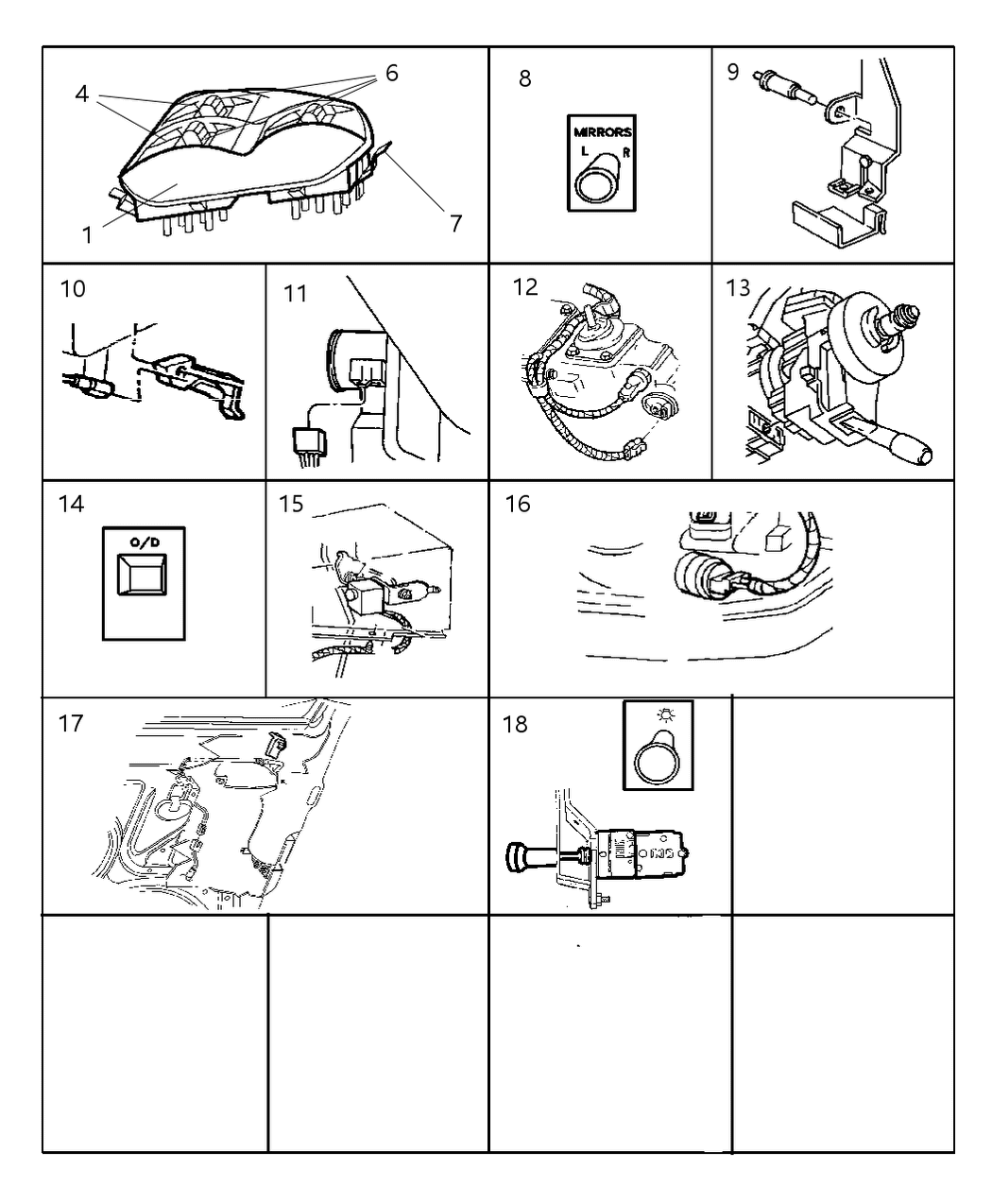 Mopar 5GS21DX9AA Bezel-Power WINDOW/DOOR Lock SWIT