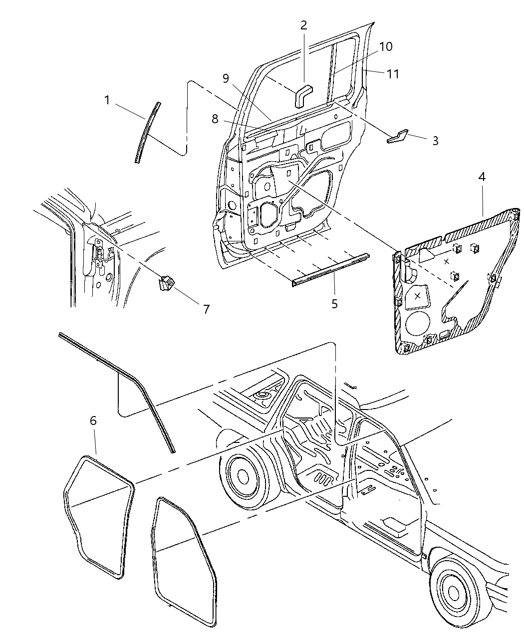 Mopar 55256415AD Seal-Rear Door