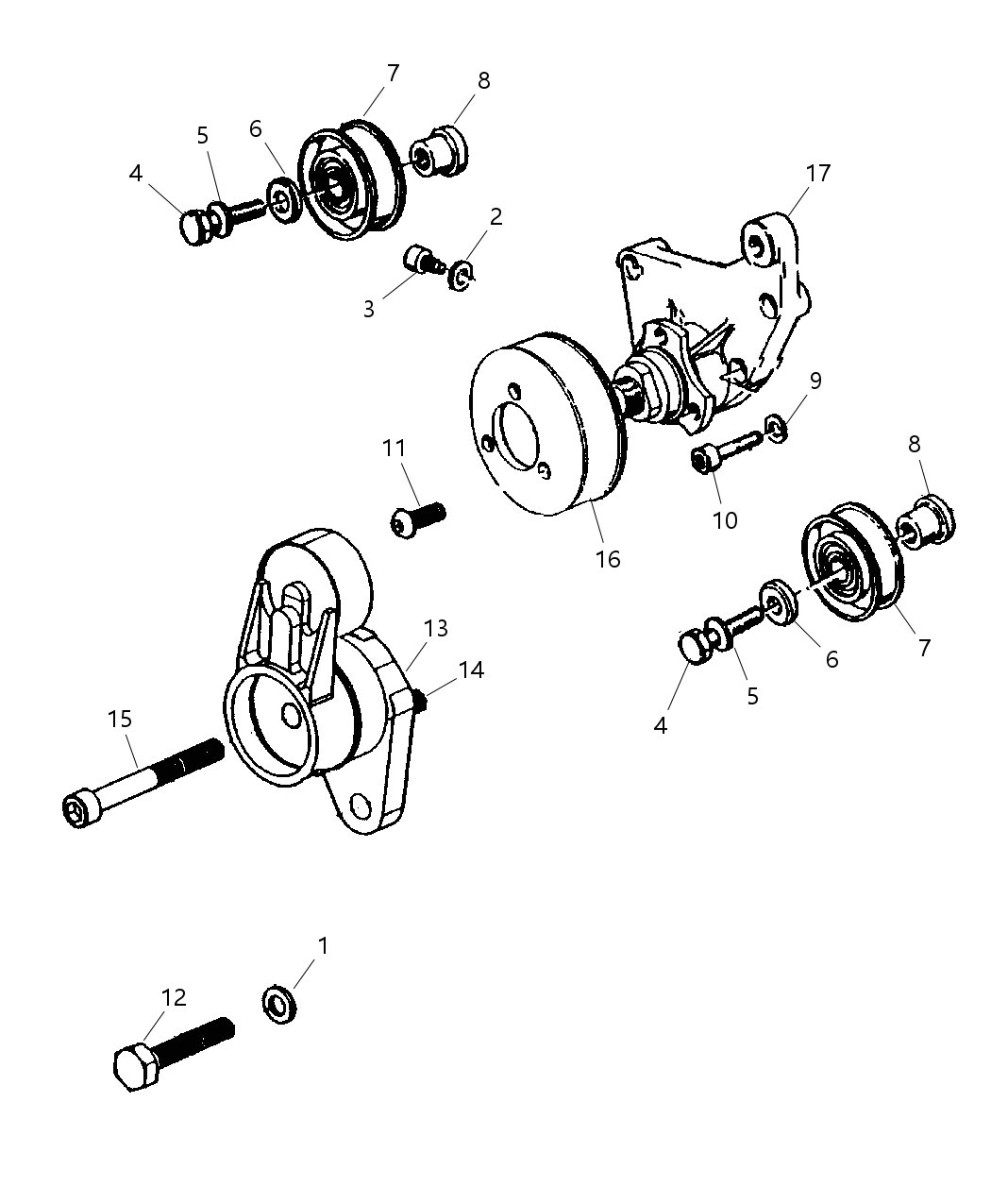 Mopar 4897159AB TENSIONER-Belt