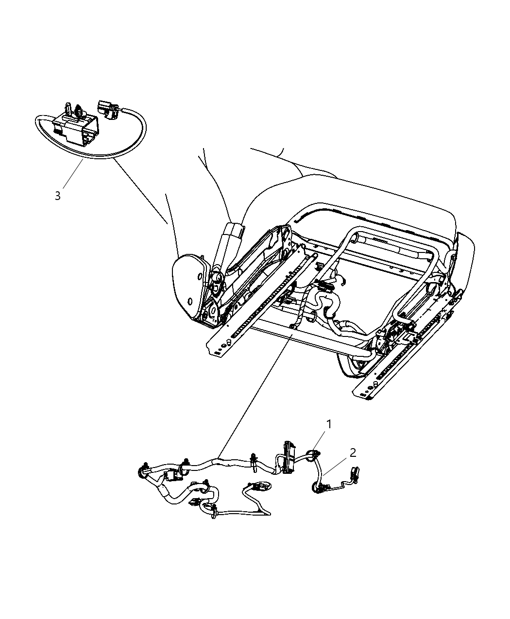 Mopar 68052248AA Wiring-Seat