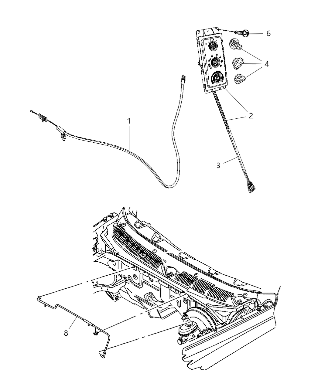 Mopar 55036573AD Cable-Temperature Control