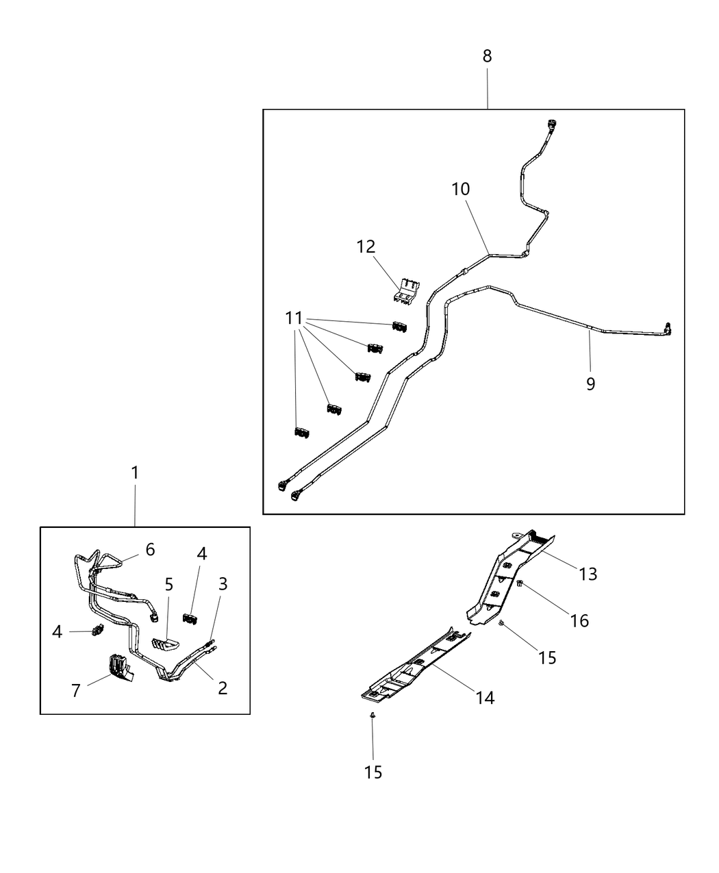 Mopar 68291685AE Bundle-Fuel Supply And Vapor Line