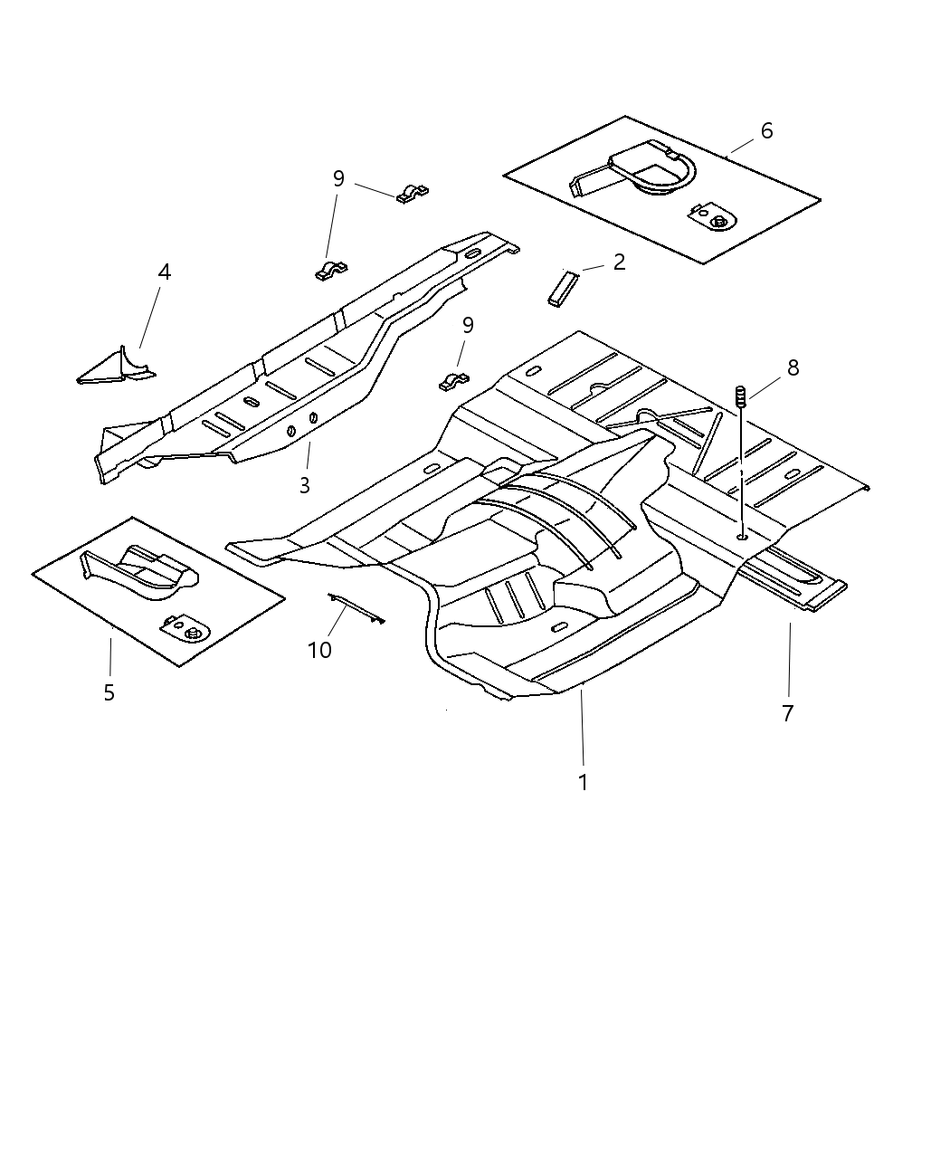 Mopar 55275273AB Panel-Center Floor