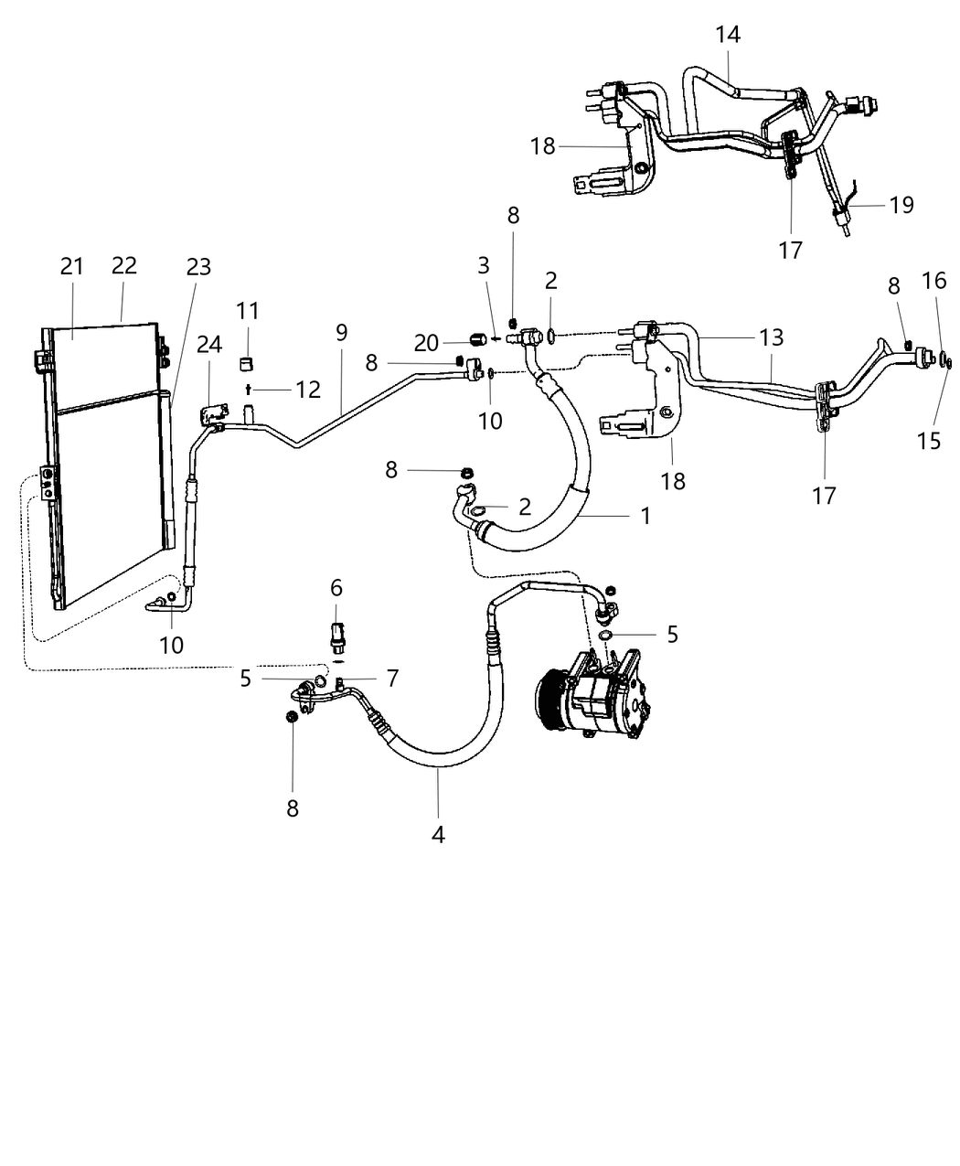 Mopar 68217213AA Line-A/C Liquid