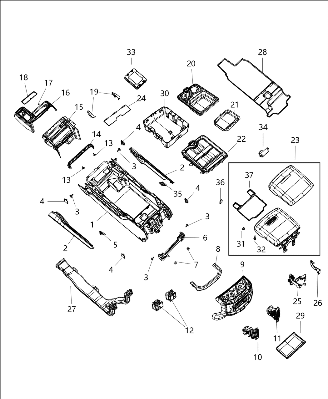 Mopar 68461651AA Cover-Hinge