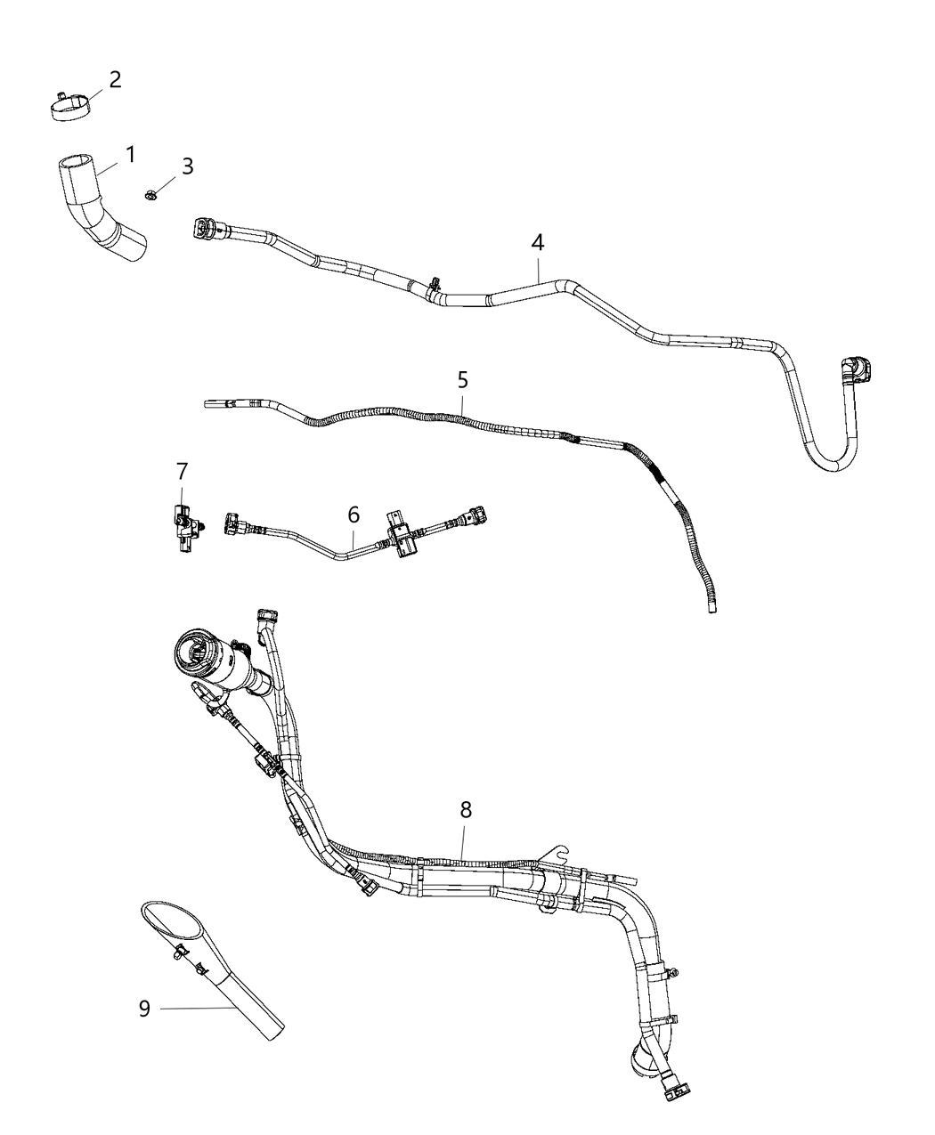 Mopar 52029768AB Hose-Fuel Filler