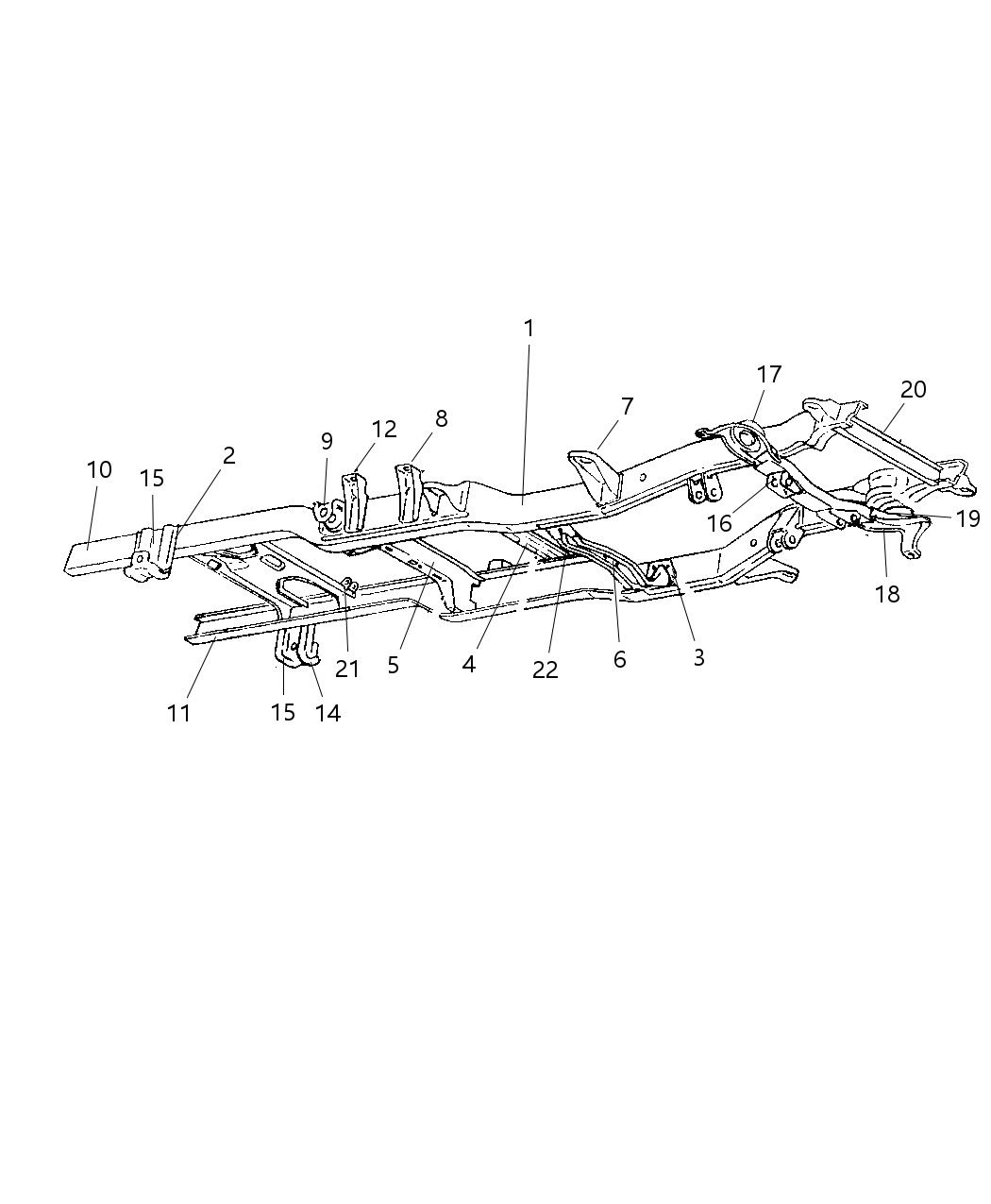 Mopar 52057861AB Rail-Rear Left