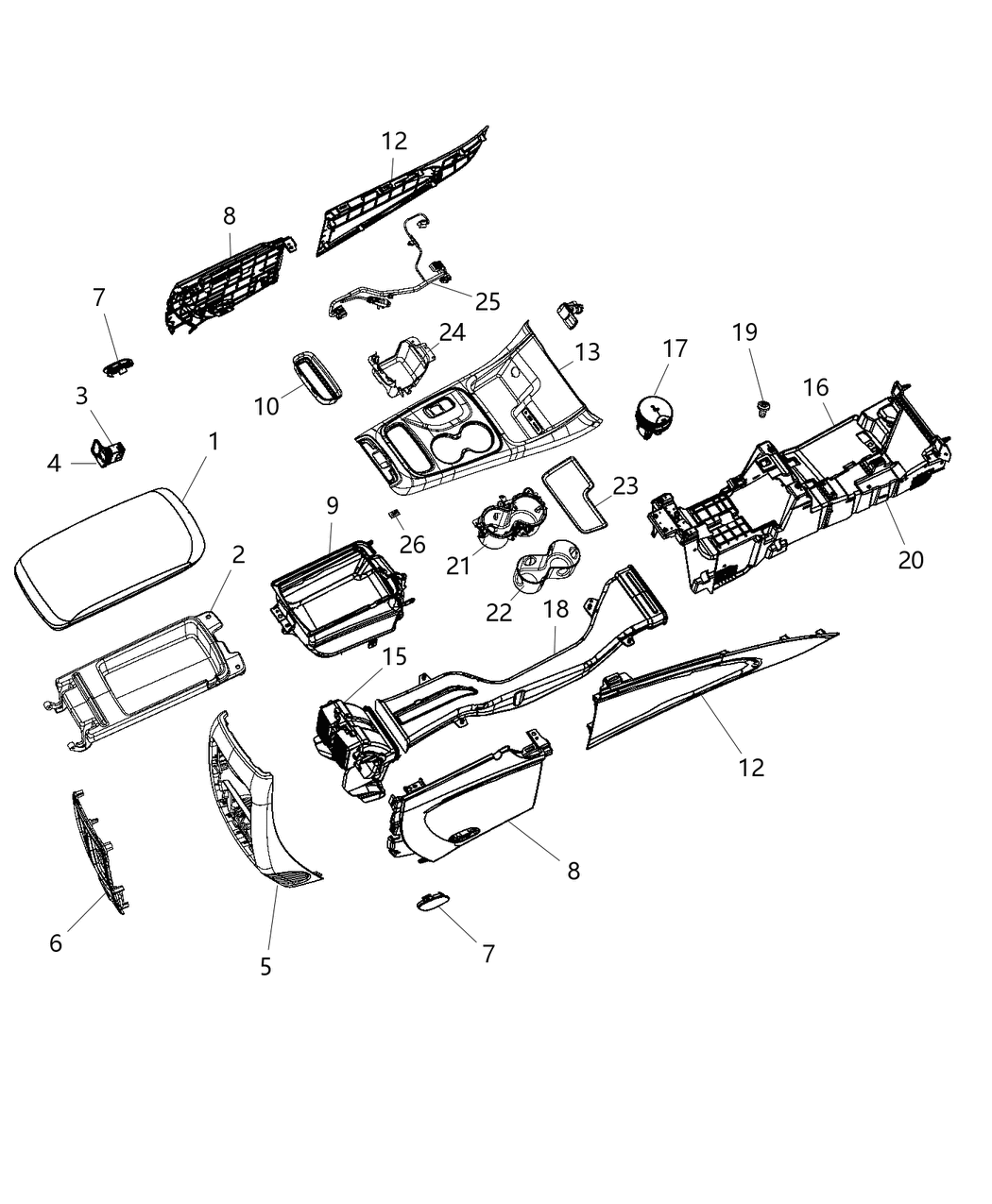 Mopar 68214622AA Wiring-Console