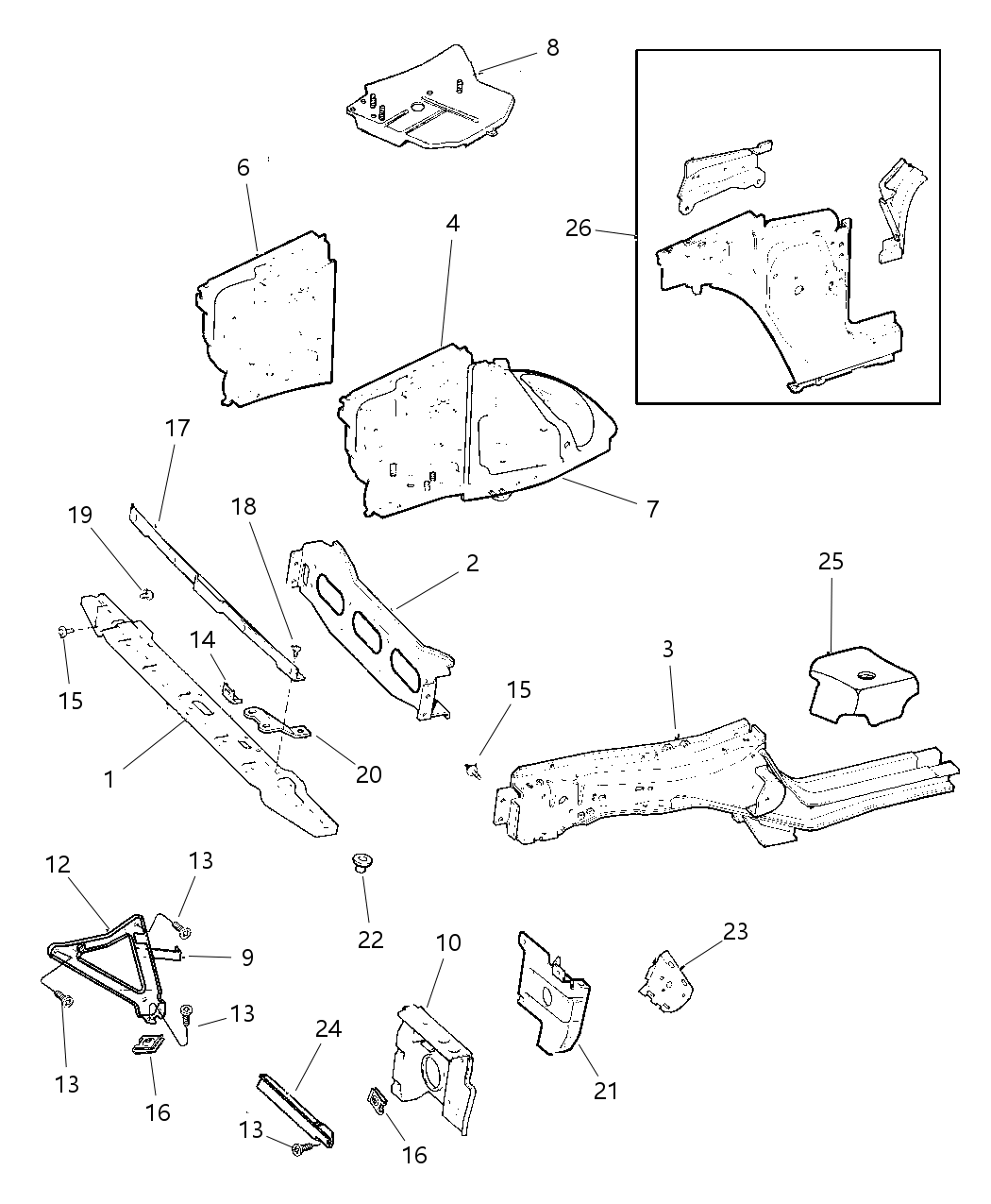 Mopar 4897137AA SILL-Front