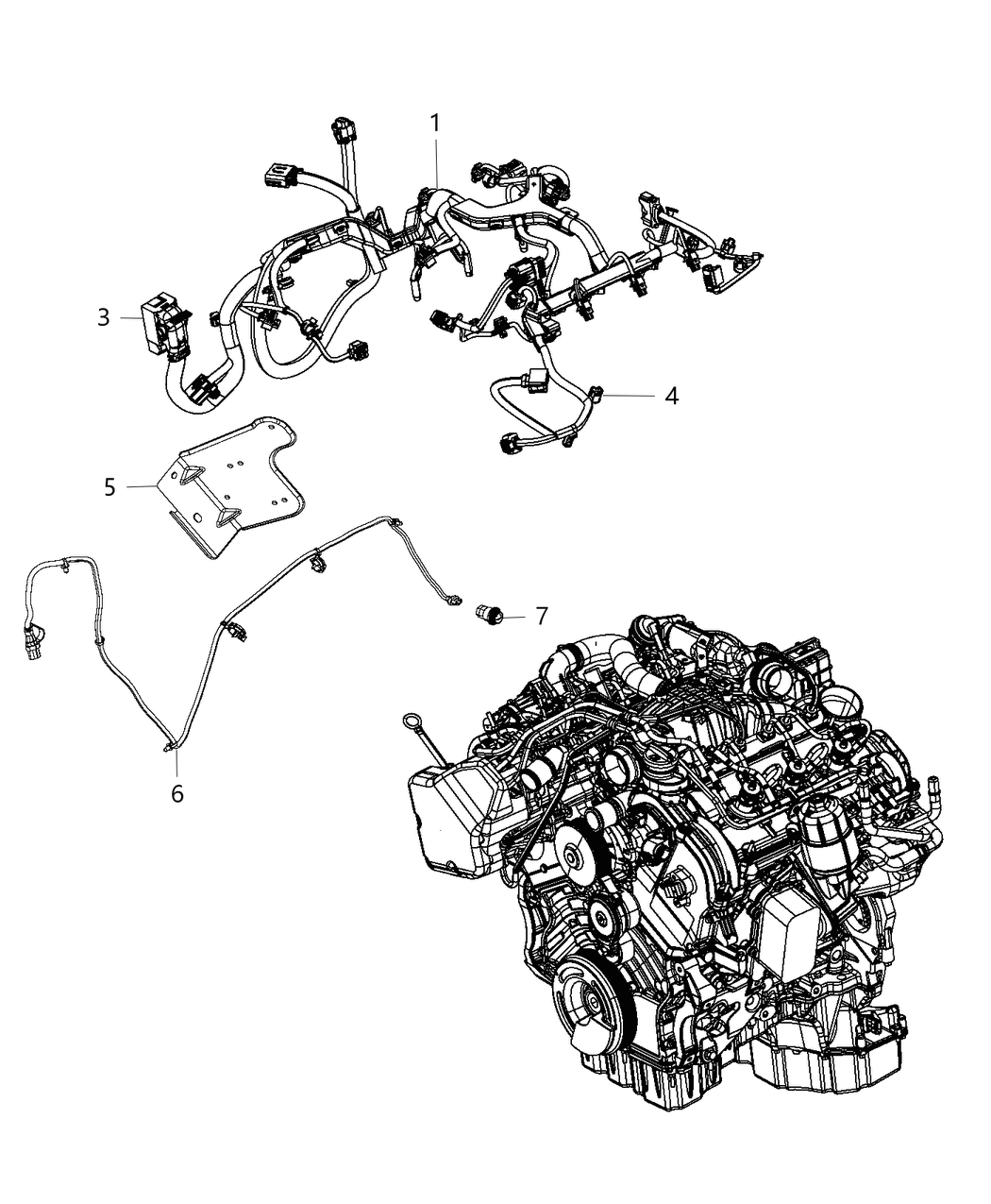 Mopar 68196354AE Wiring-INJECTOR