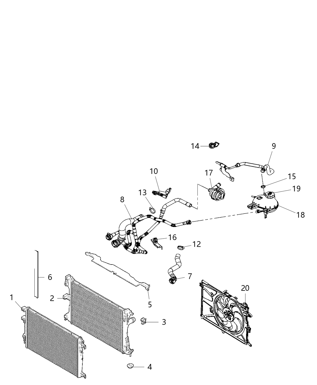 Mopar 68457393AA Radiator Outlet