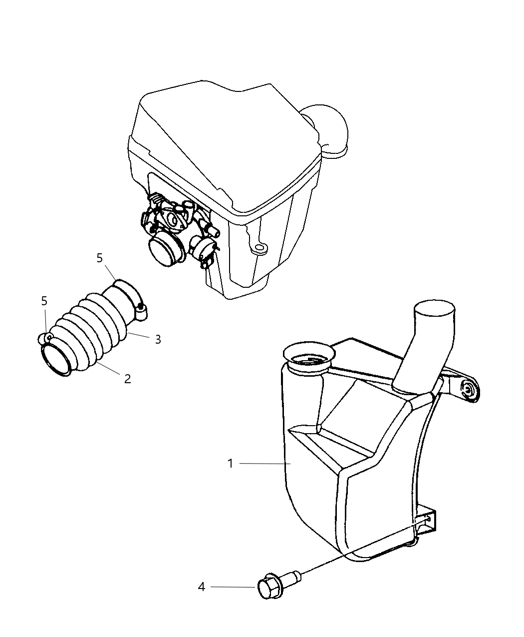 Mopar 4891369AB Hose-Throttle Body To Intake Man