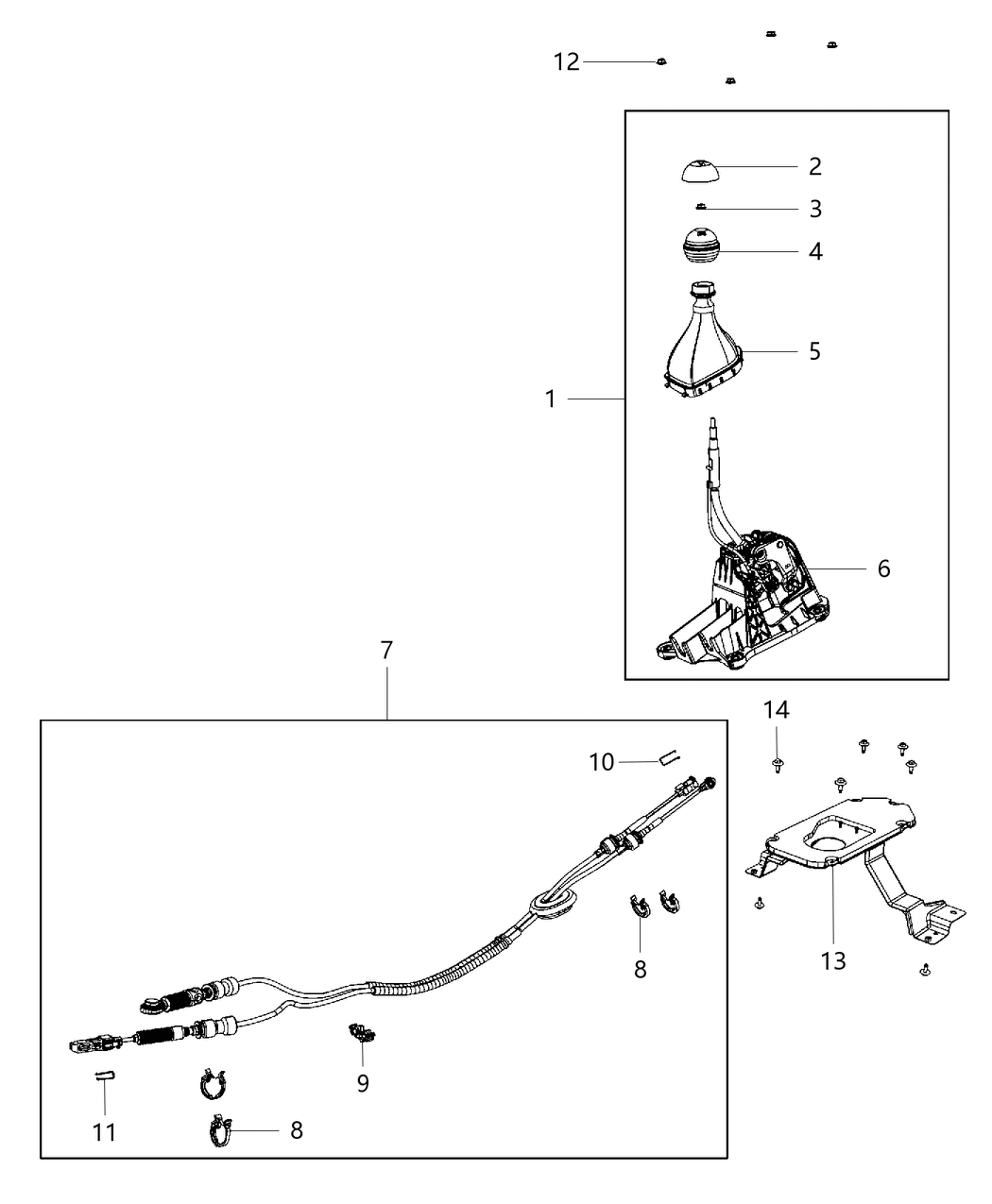 Mopar 5106298AB Cable-Gearshift Control