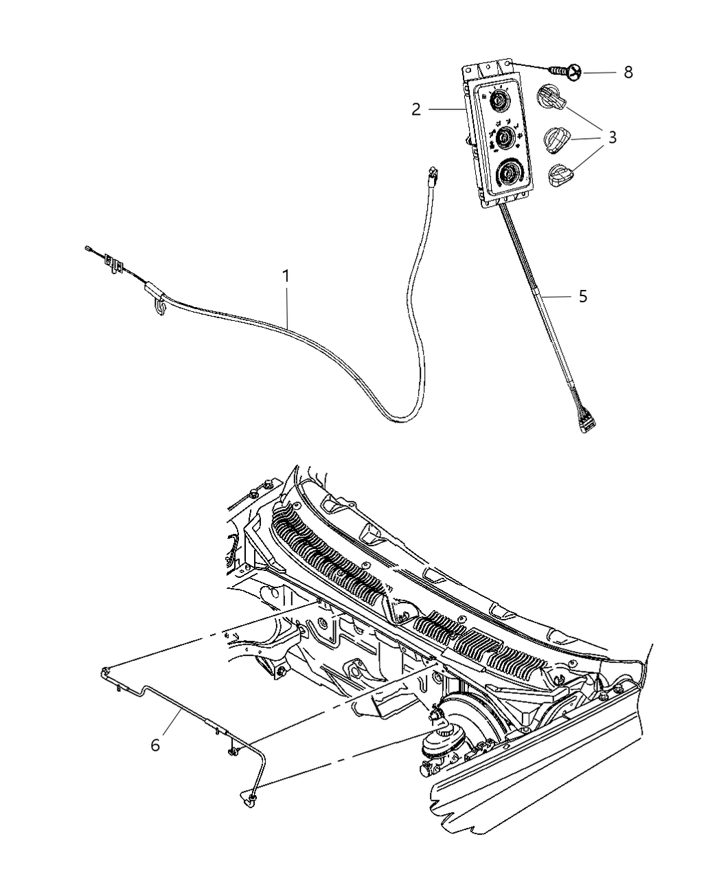 Mopar 55036573AF Cable-Temperature Control