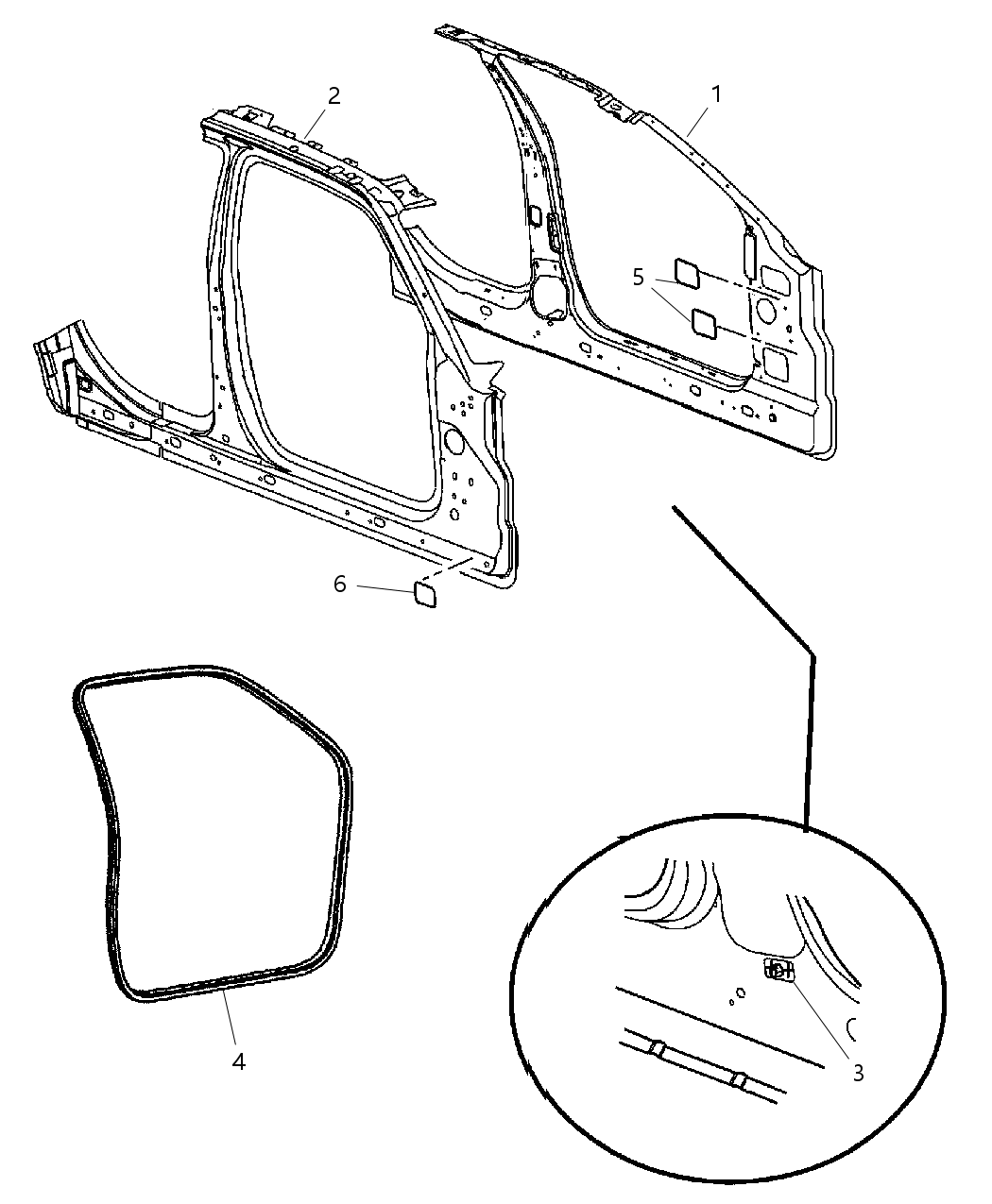 Mopar 5135901AH Panel-Body Side Aperture Front