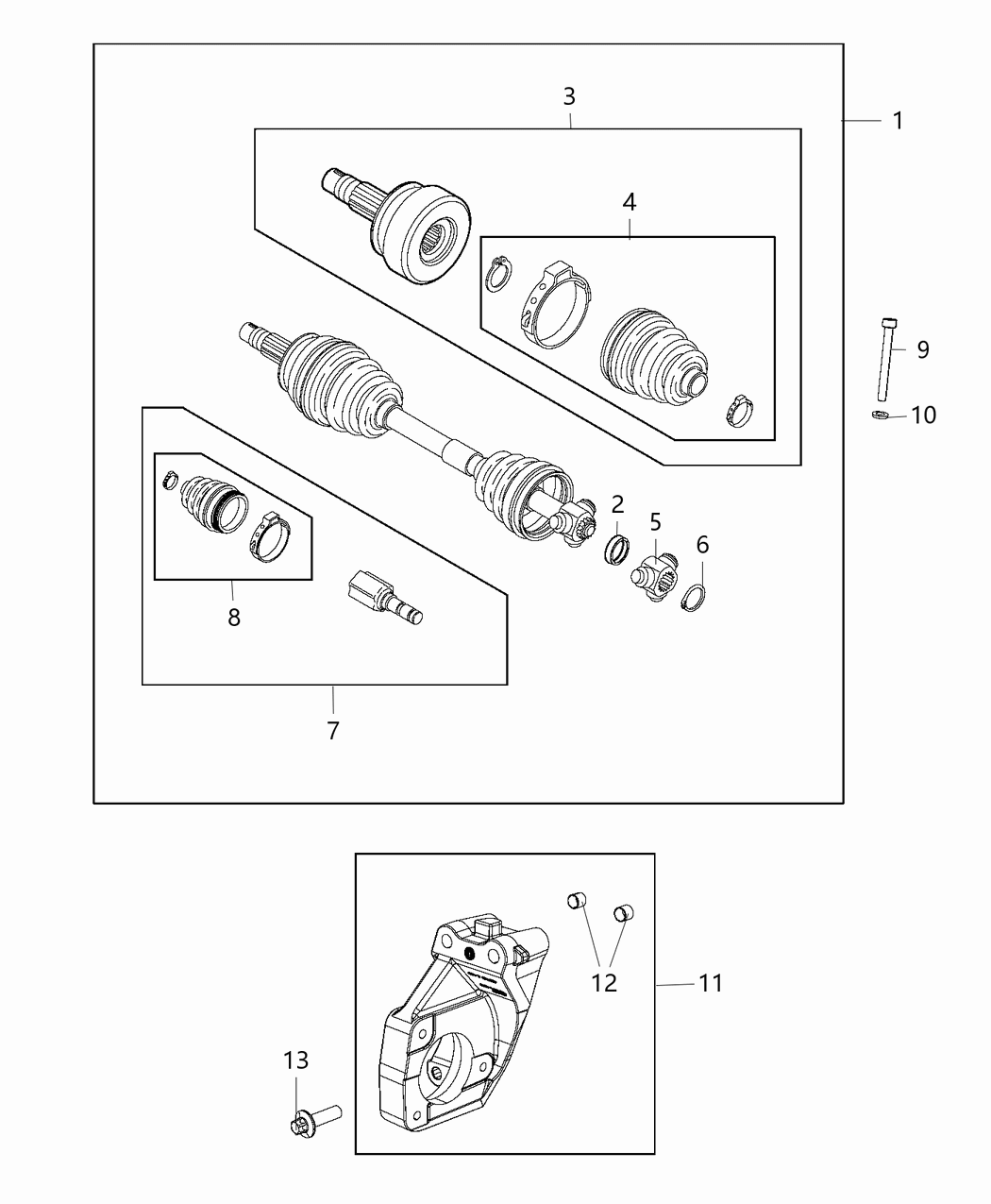 Mopar 68254569AA Support-Axle Shaft