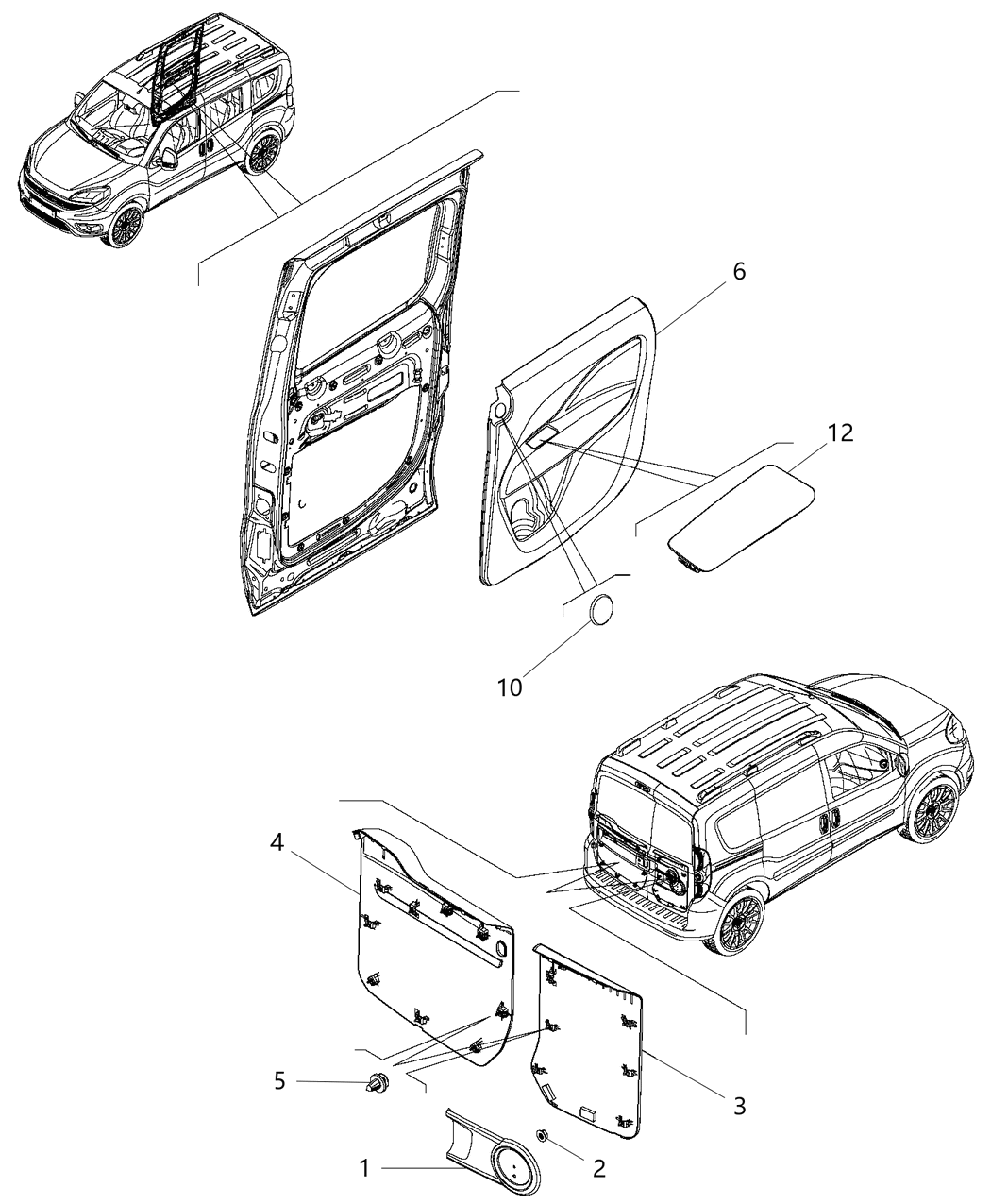 Mopar 6EH33LXHAA Panel-Sliding Door Trim