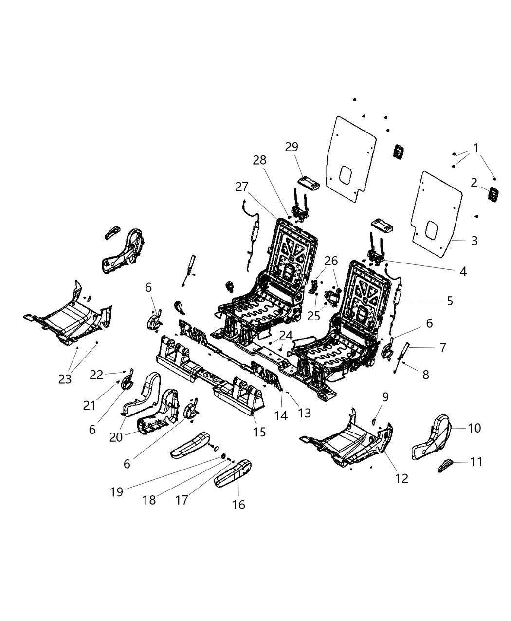 Mopar 5NX78JRRAA Second Row Armrest
