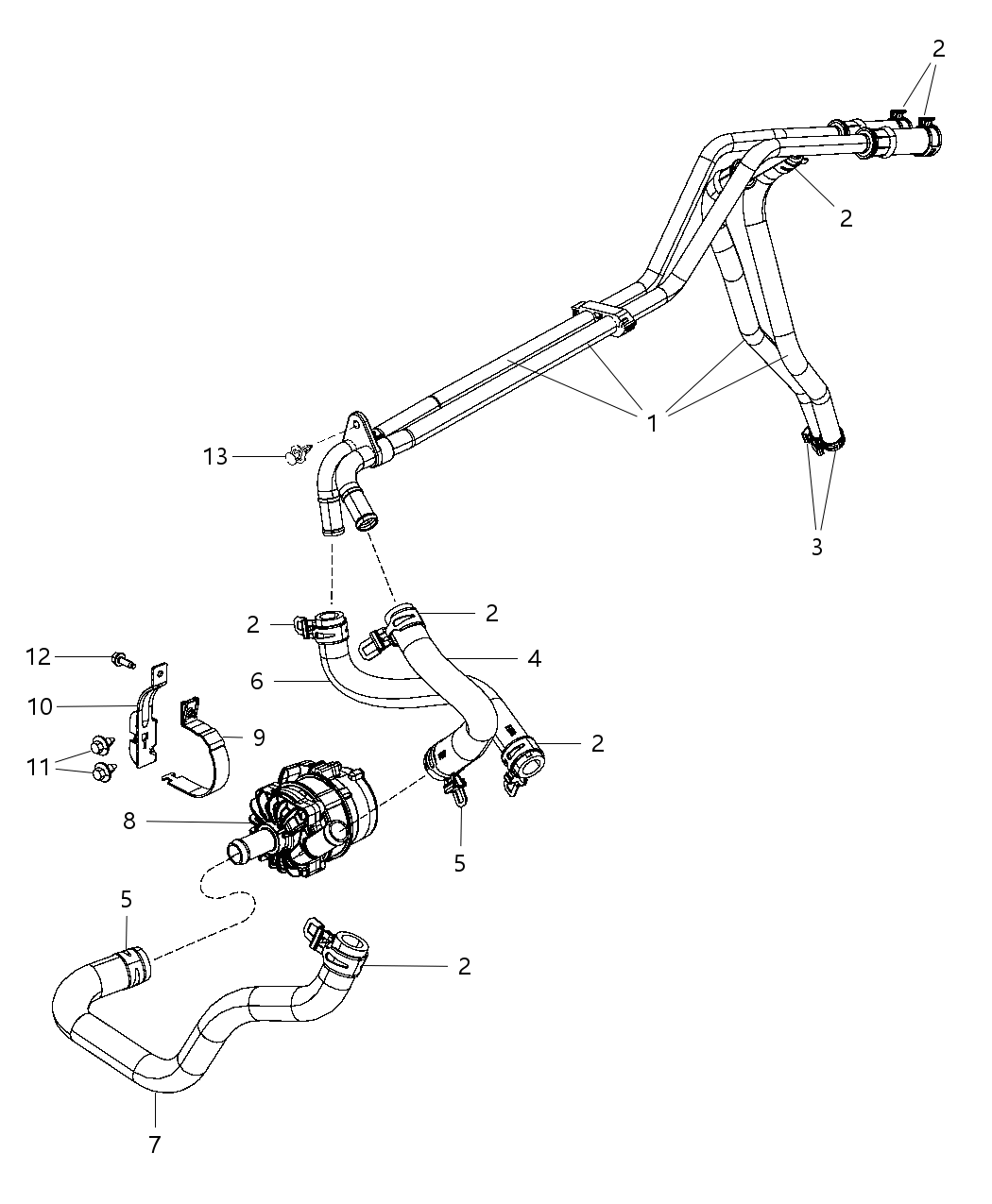 Mopar 68069584AA Pump-Auxiliary Hvac Heater Pump