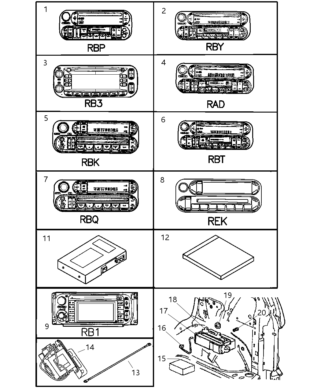 Mopar 5091601AE Radio-AM/FM/CASSETTE With Cd