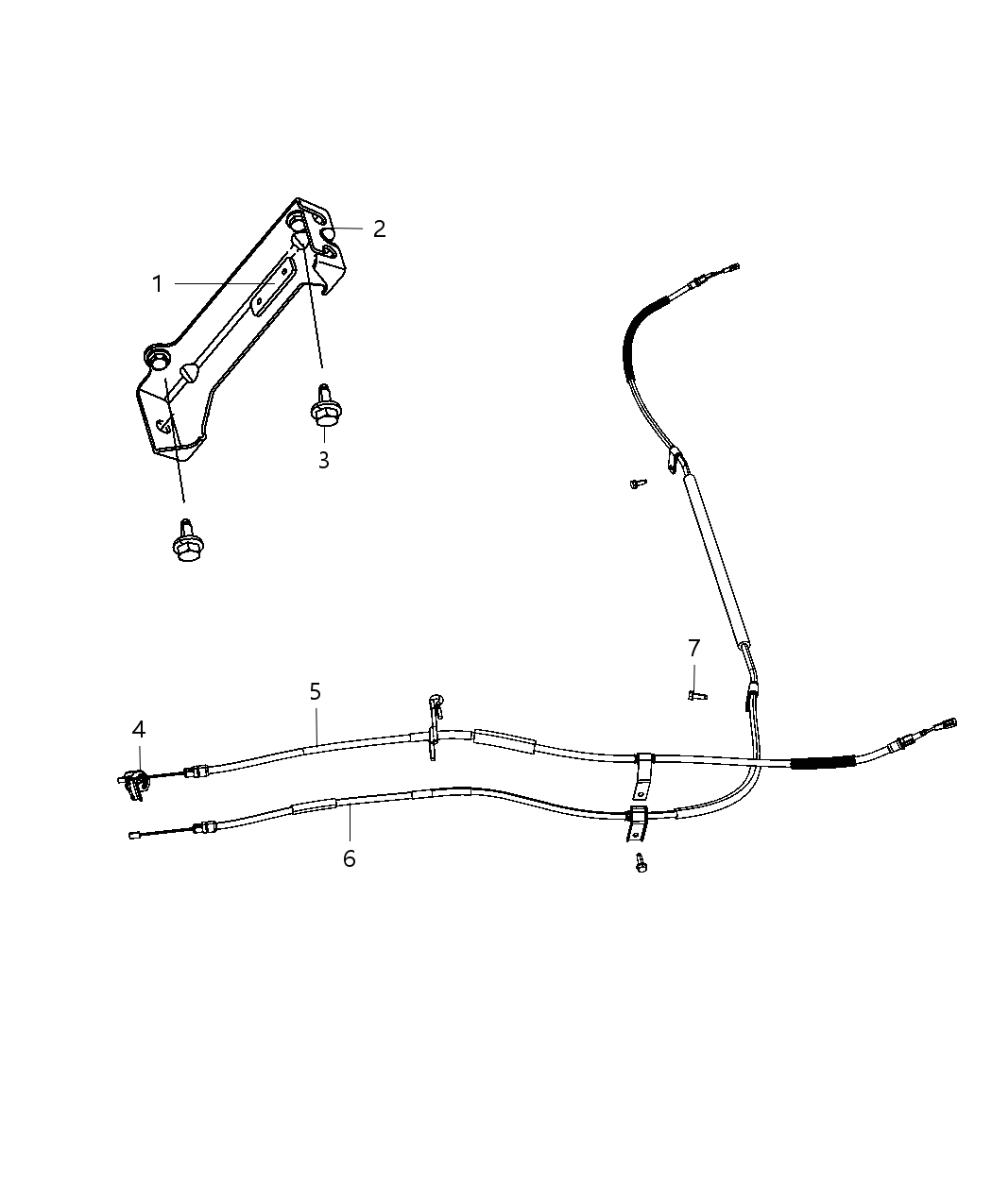 Mopar 4721837AA INSULATOR-Parking Brake Cable