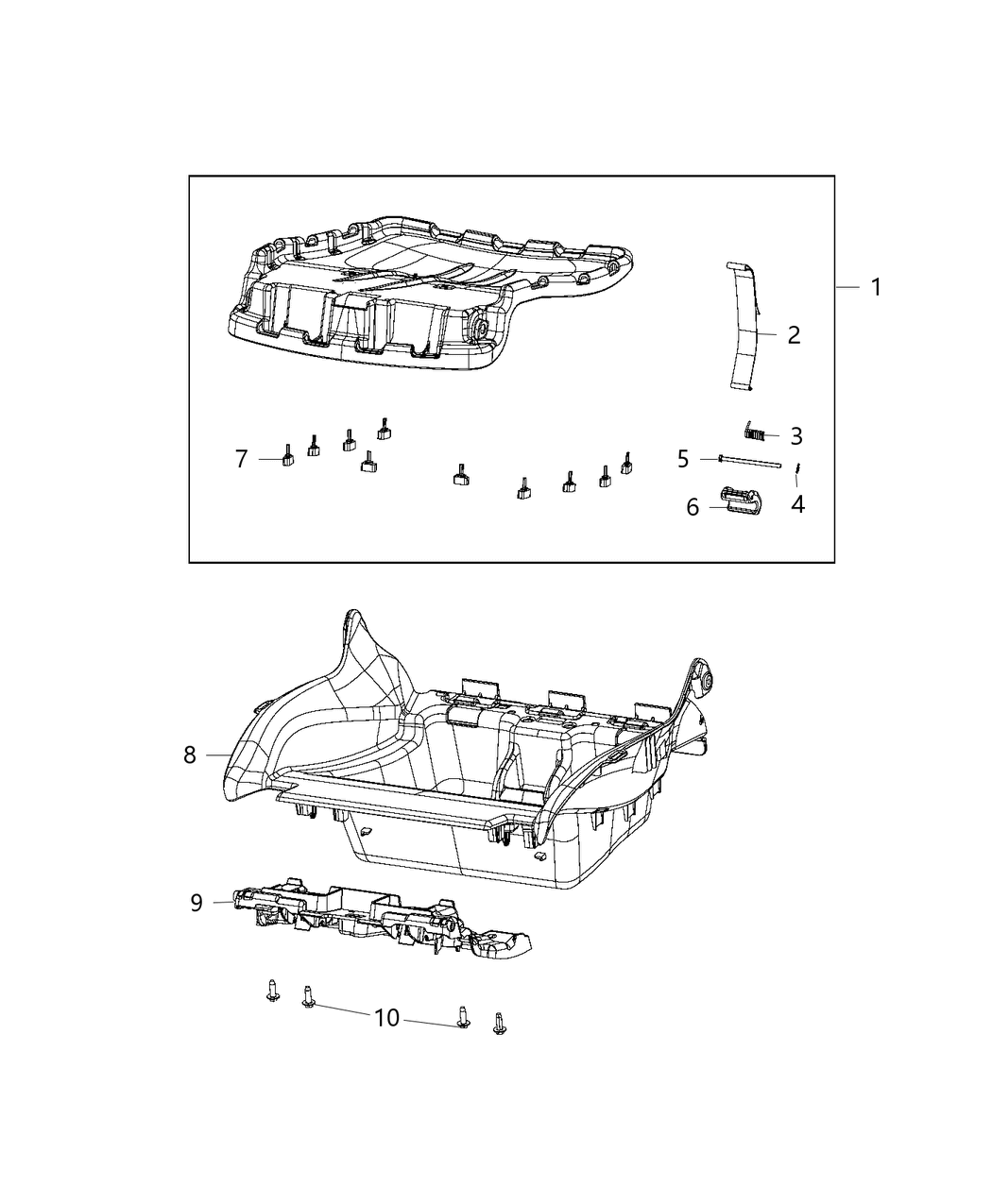 Mopar 68242007AA Spring-Lid Activation