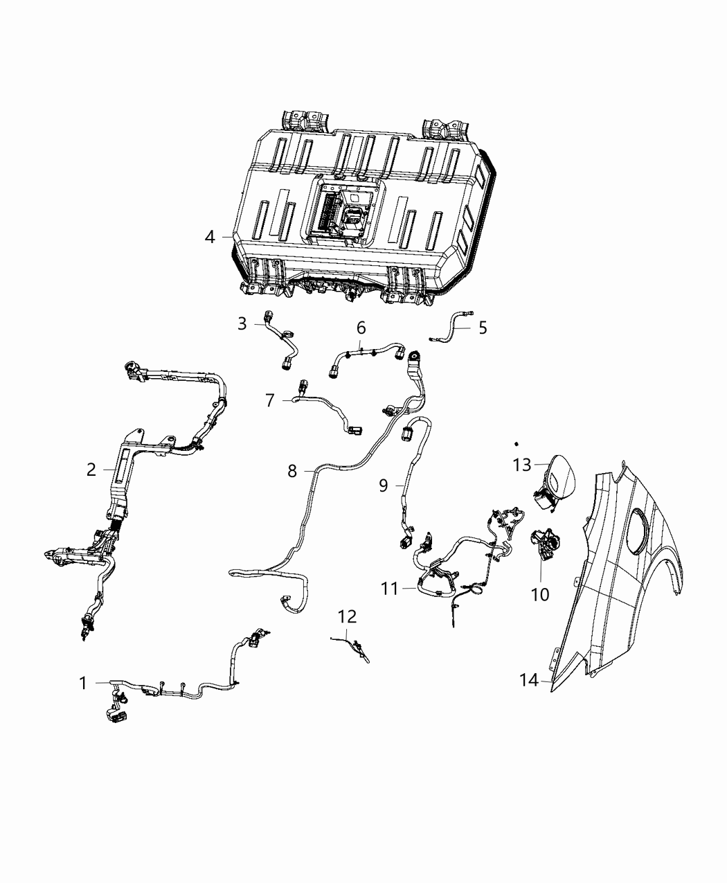 Mopar 68273294AB Battery Negative Wiring