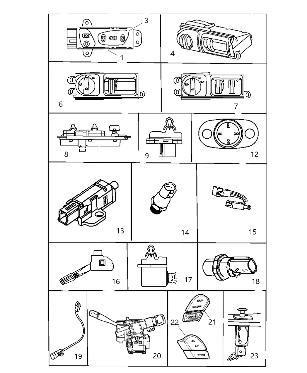 Mopar 4601027AB Switch-SUNROOF