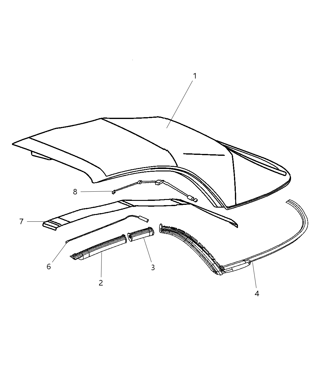 5142572AA Mopar Cloth Top-Vehicle - Cloth