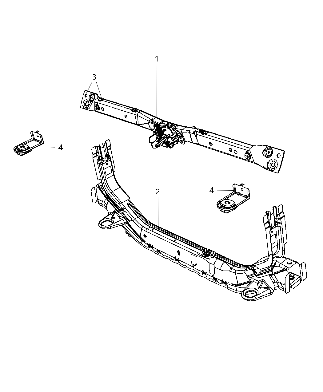 Mopar 5030538AB CROSSMEMBER-Radiator Closure Panel