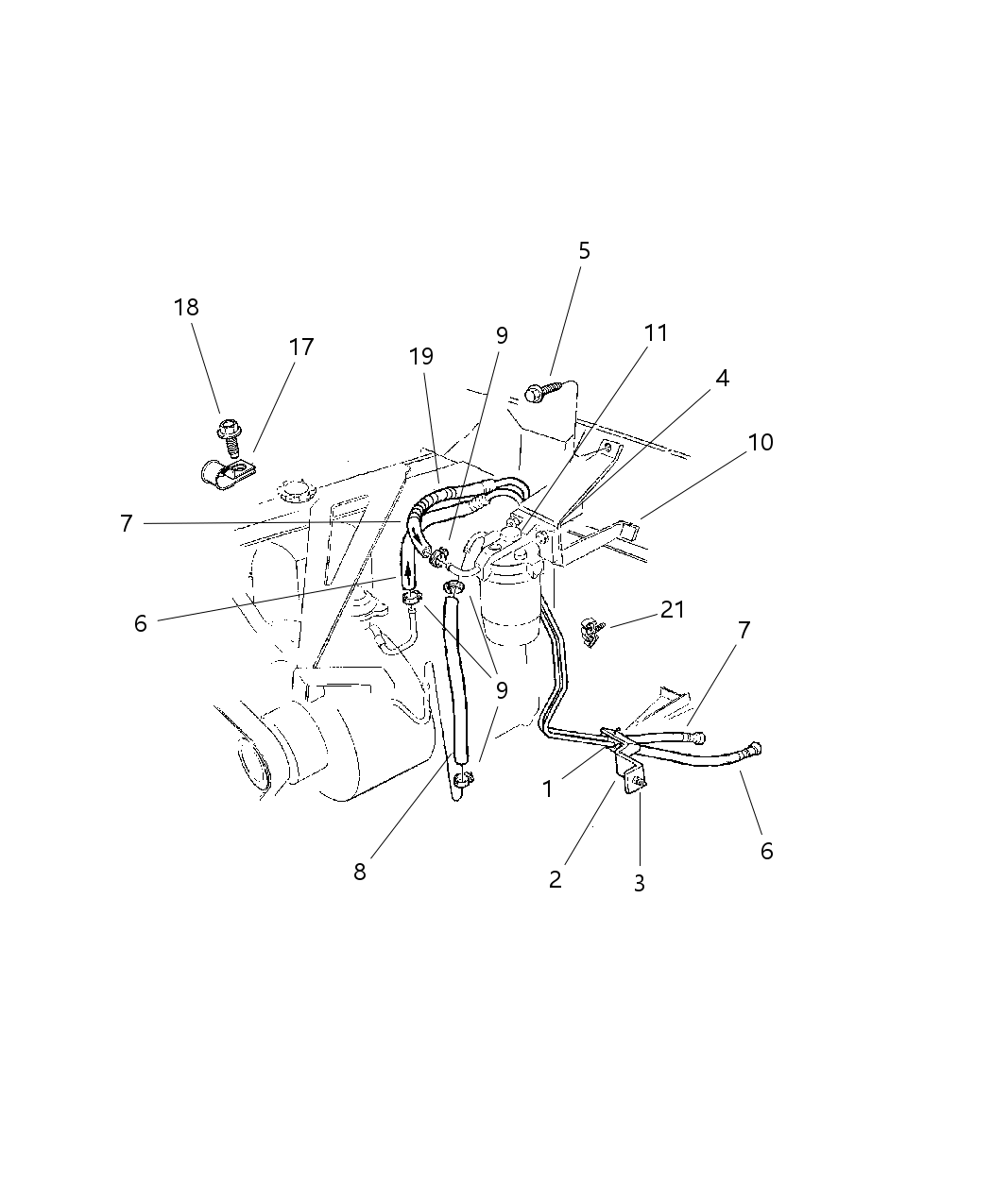 Mopar 53030927 Bracket-Fuel Filter