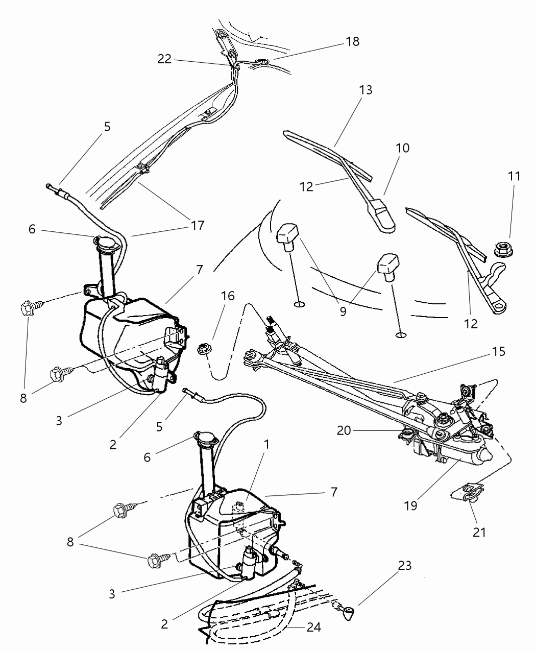 Mopar 4878702AA Clamp-Nozzle Assembly