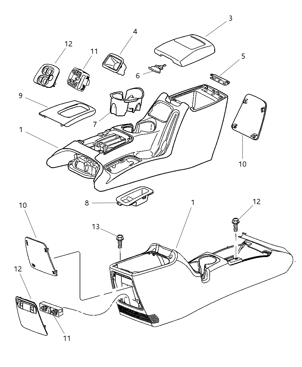 Mopar 5072907AA Bracket-Floor Console