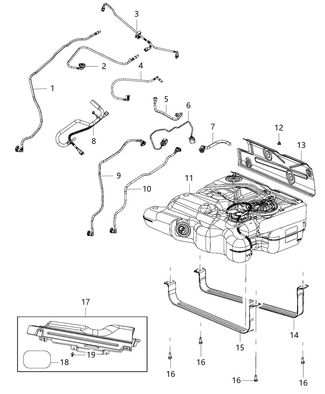 Mopar 4721758AC Tube-Fuel Vapor