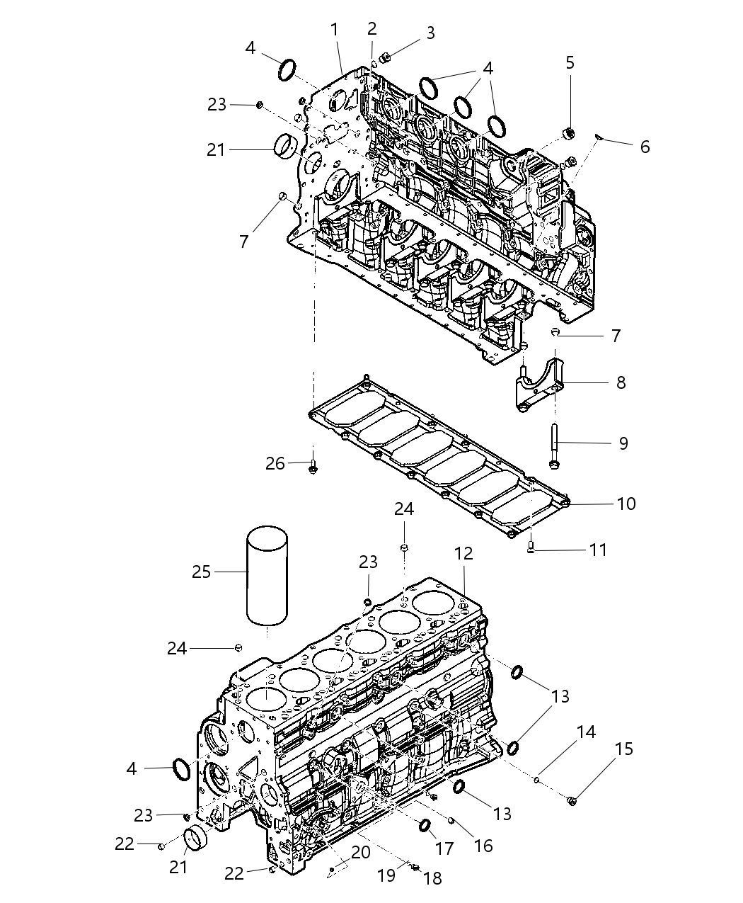 Mopar R8001620AA Engine-Short