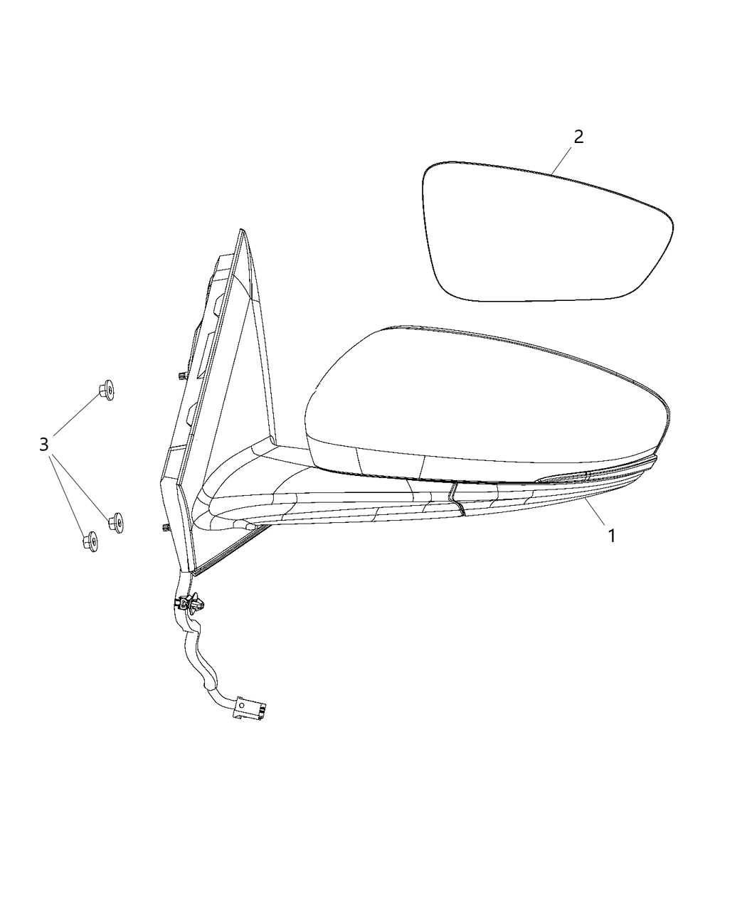 Mopar 5MJ501XTAG Outside Rear View Mirror