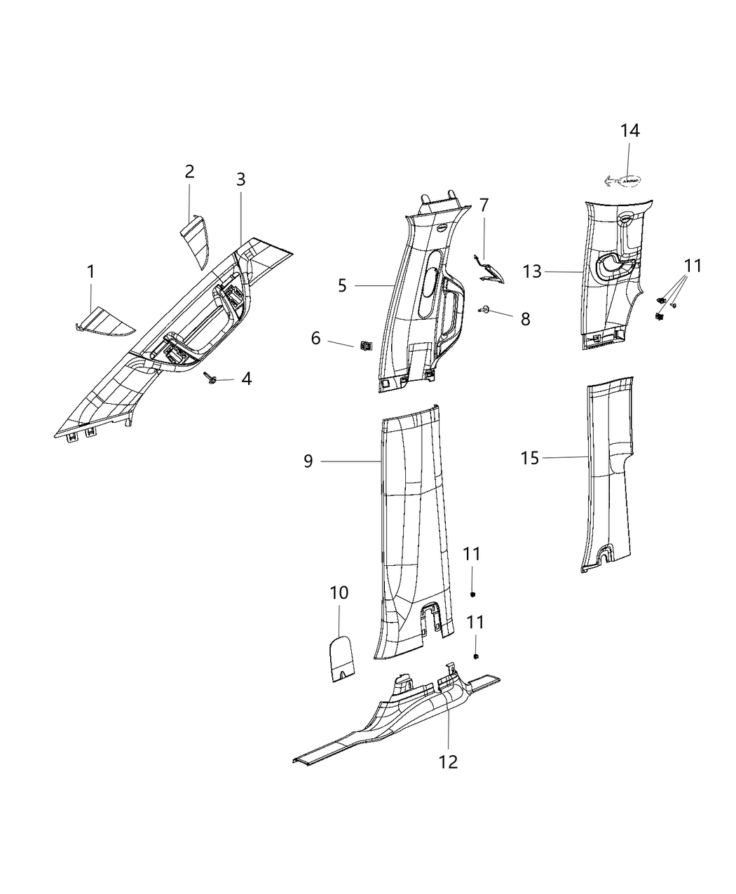 Mopar 6BN43LC5AB Panel-C Pillar
