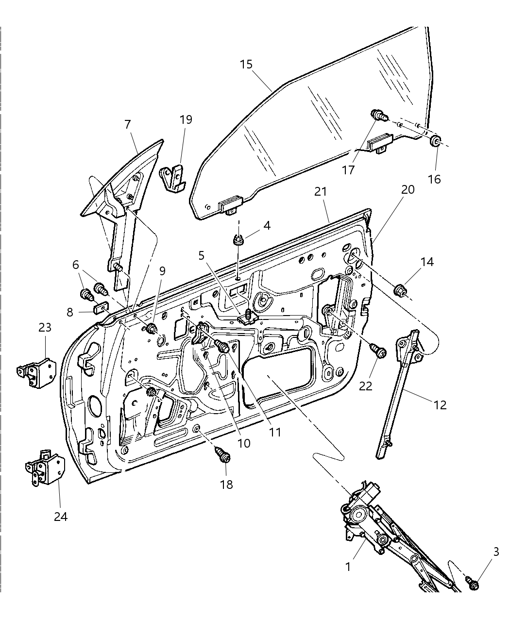 Mopar 4724291AC DD9363GTY-Front Door