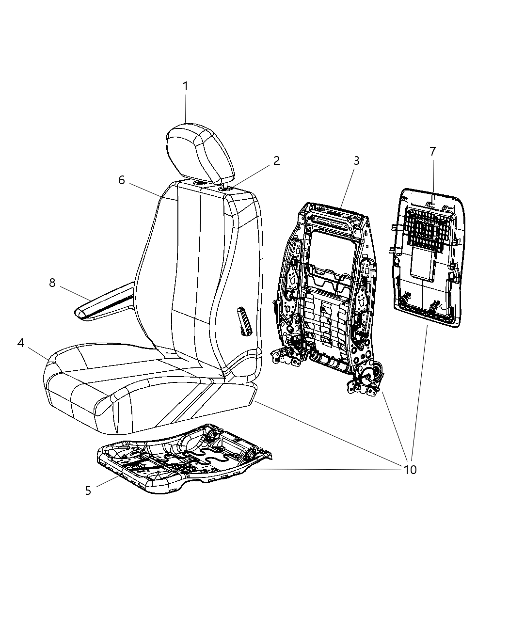 Mopar ZP511DVAC Seat-Front