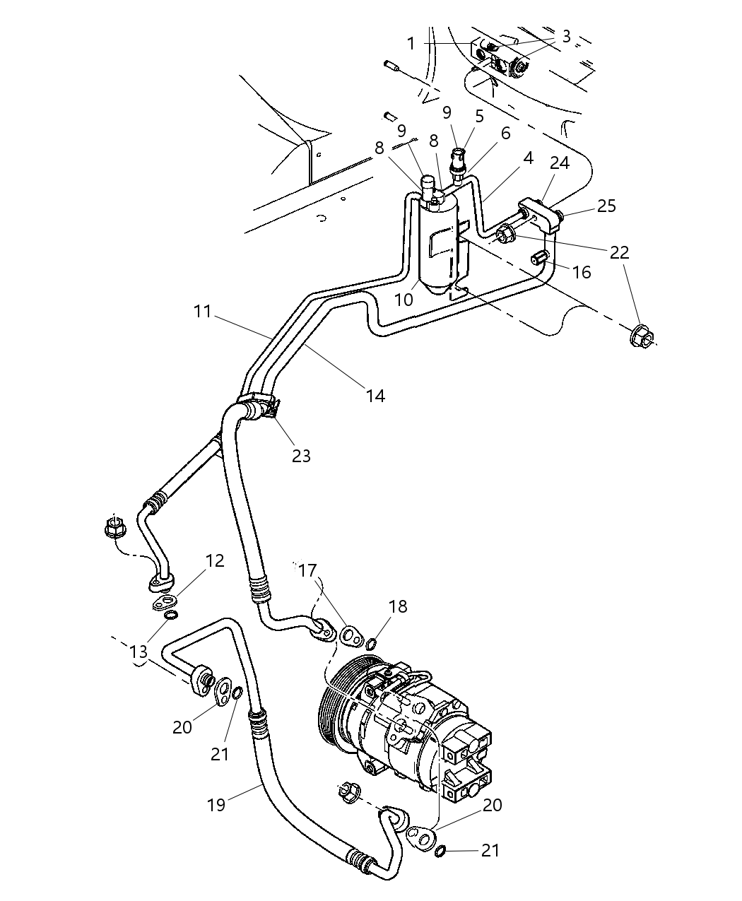 Mopar 5103427AA O Ring-A/C Line