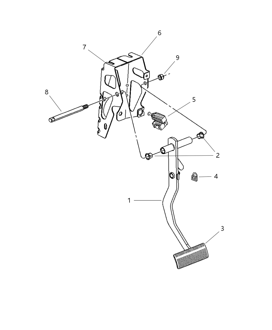 Mopar 4764659AA Clutch & Brake Pedal