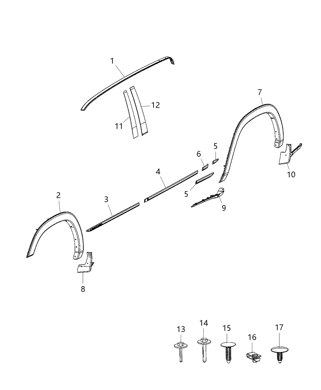 Mopar 6NM24TZZAB Wheel Opening Flare