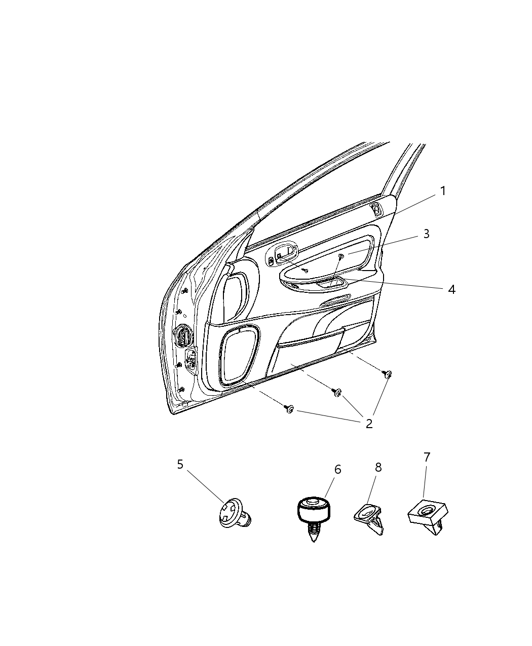 Mopar YW121DVAA Panel-Front Door Trim