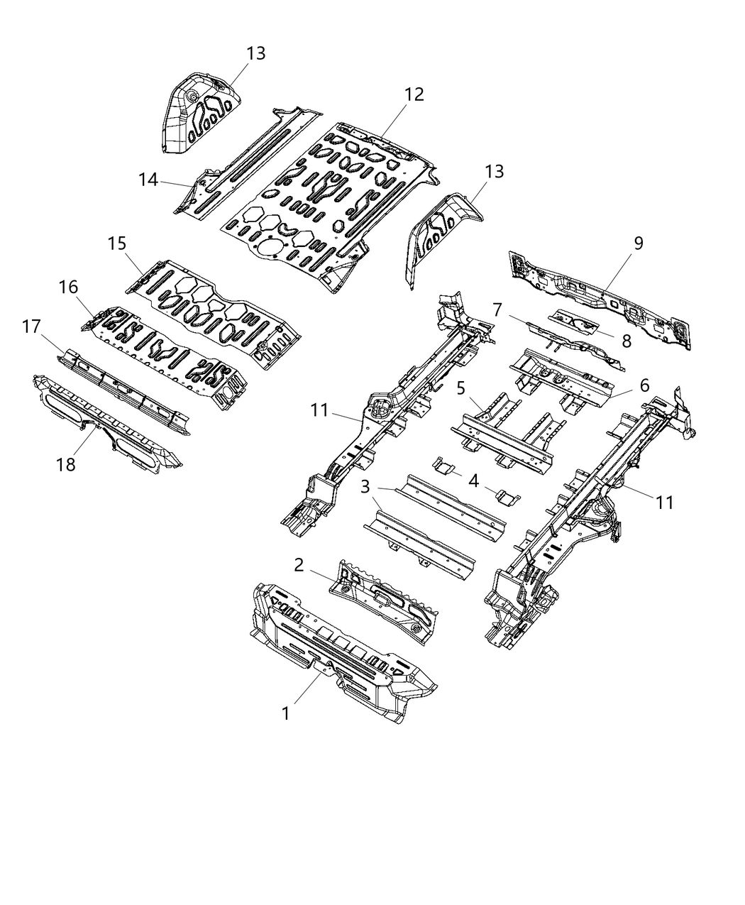 Mopar 68288716AA Pan-Floor