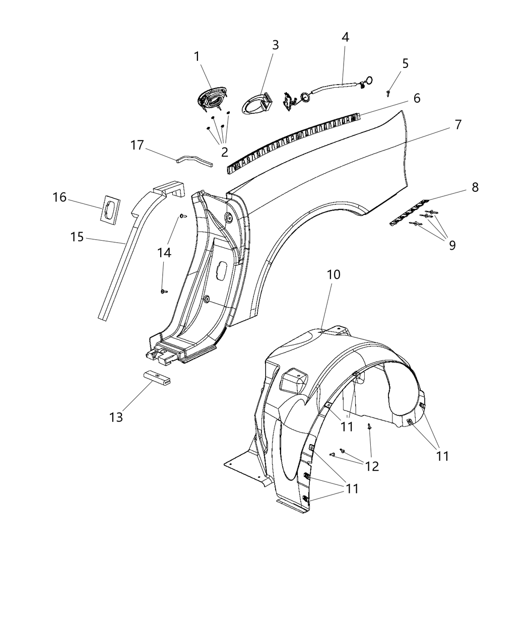 Mopar 5YW75RXFAB Door-Fuel Fill