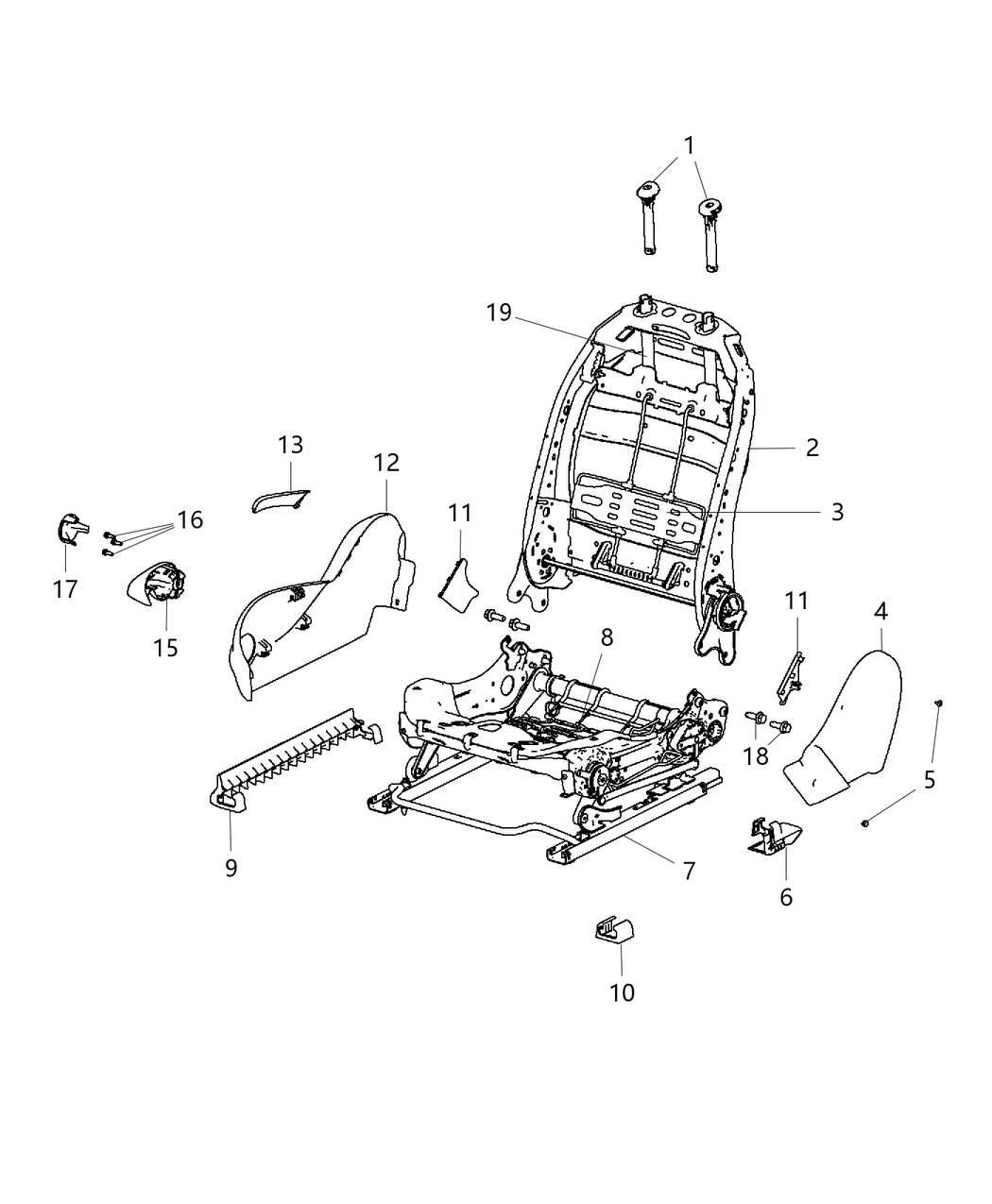 Mopar 68157236AG ADJUSTER-Seat