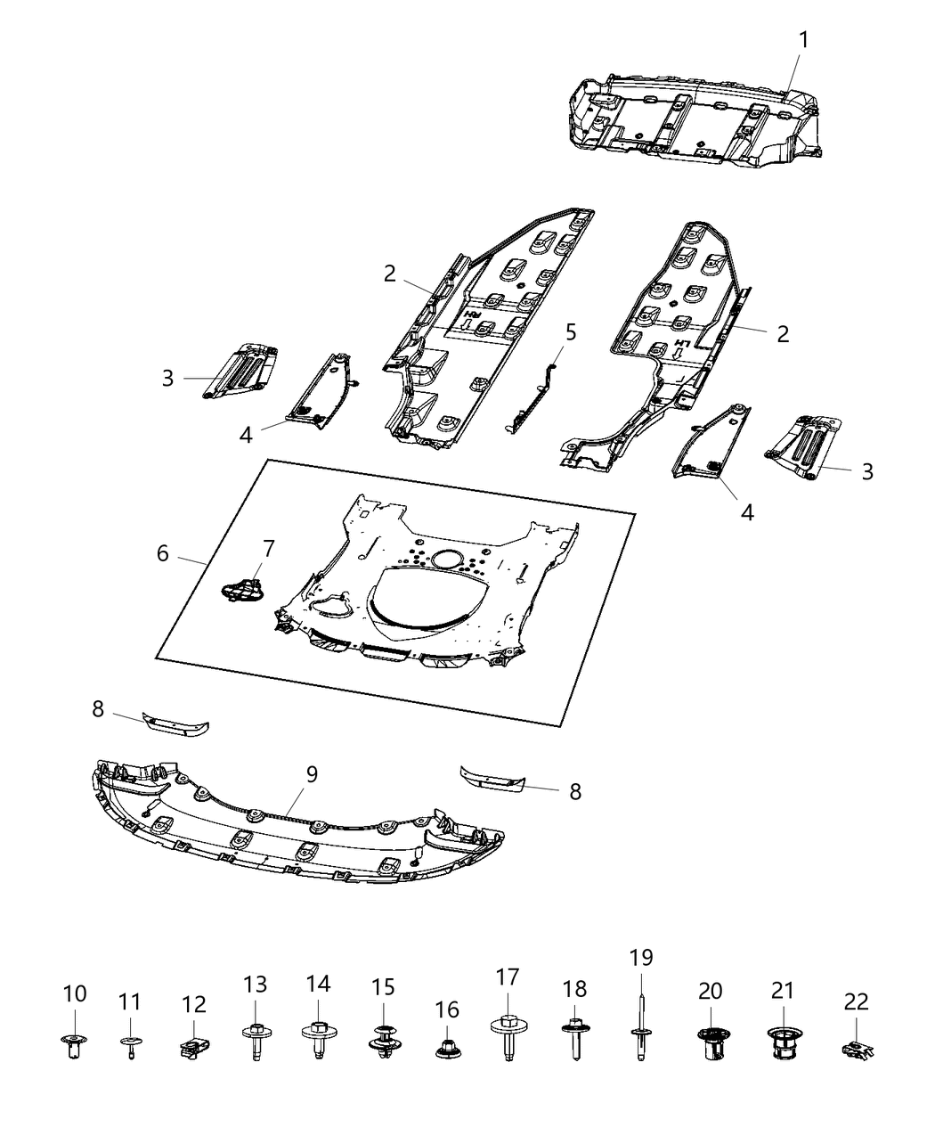 Mopar 68424886AB Shield-Floor Pan