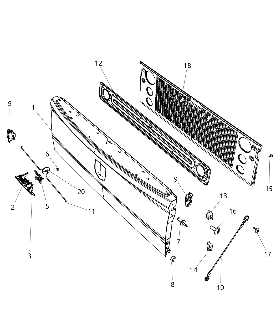 Mopar 55372744AB Rod-TAILGATE Counter Balance