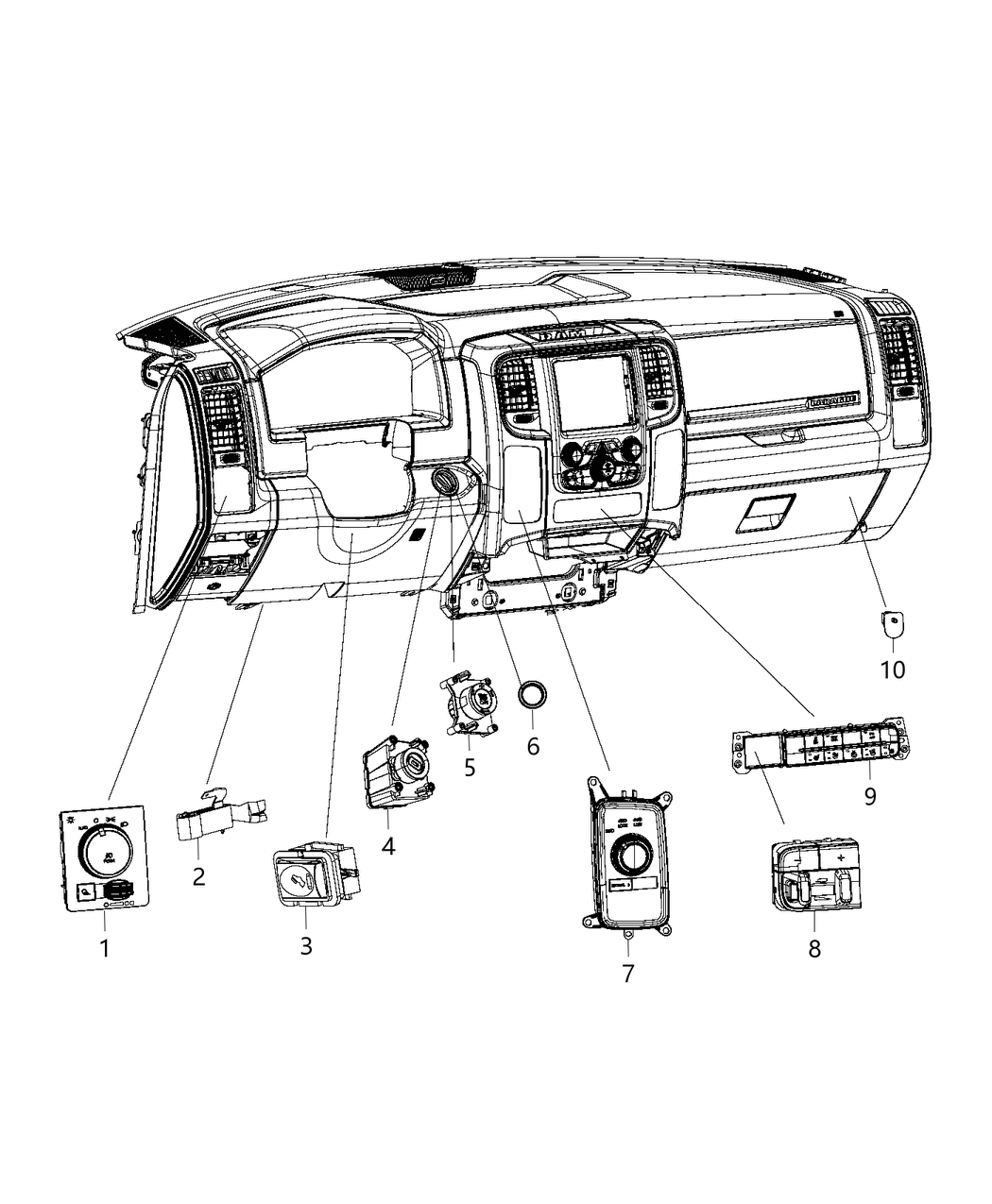 Mopar 68271119AA Switch-Instrument Panel