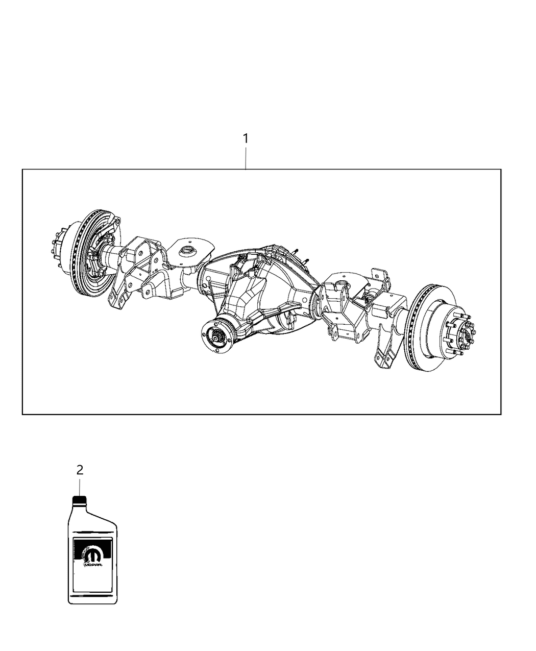 Mopar 68226819AF Axle-Rear Complete